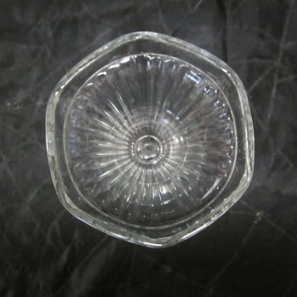 VINTAGE 50'S TO 70'S RETRO ICECREAM SUNDAE GLASS FLUTED CLEAR RIBBED GLASS - Picture 4 of 5